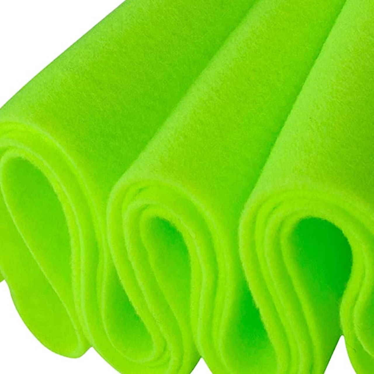 FabricLA Craft Felt Fabric - 18 X 18 Inch Wide & 1.6mm Thick Felt Fabric  - Neon Green A54 - Use This Soft Felt for Crafts - Felt Material Pack